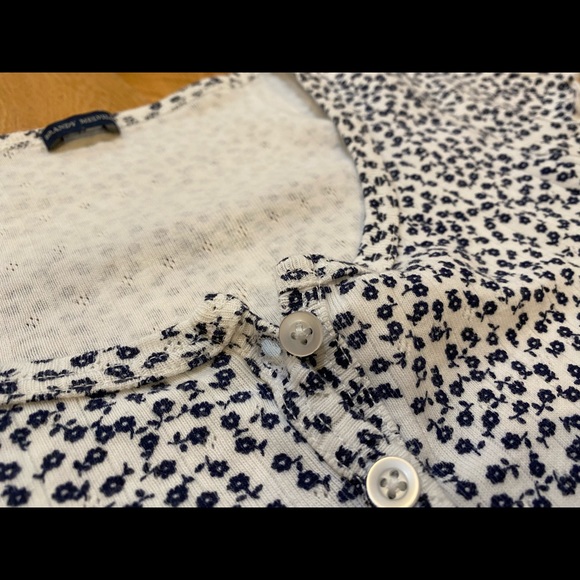 BRANDY MELVILLE FLORAL BUTTON UP RUFFLE TOP - Picture 3 of 6